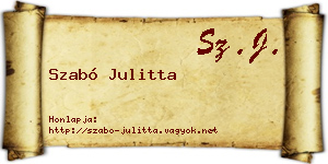 Szabó Julitta névjegykártya